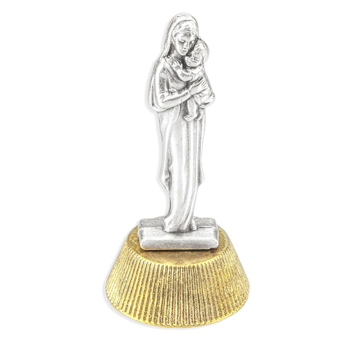 50 Piece, 2.5", Deluxe Madonna and Child Silver Catholic Statue. Statue is of the finest quality